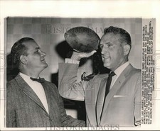 1958 Press Photo Los Angeles Rams' Bob Waterfield & Sid Gillman, Los Angeles