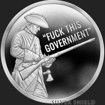 #ad 2026 1OZ F**K This Government Proof Silver Shield .999 Mini Mintage quot;PRESALEquot; $134.95