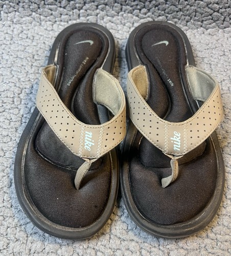 Nike Comfort Slides Womens Size 6 Gray And Blue