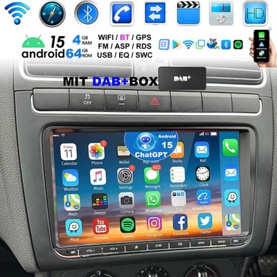 DAB+ Für VW Golf 5 6 Plus Tiguan Polo 6R Touran Passat 9'' Autoradio CahtGPT Navi