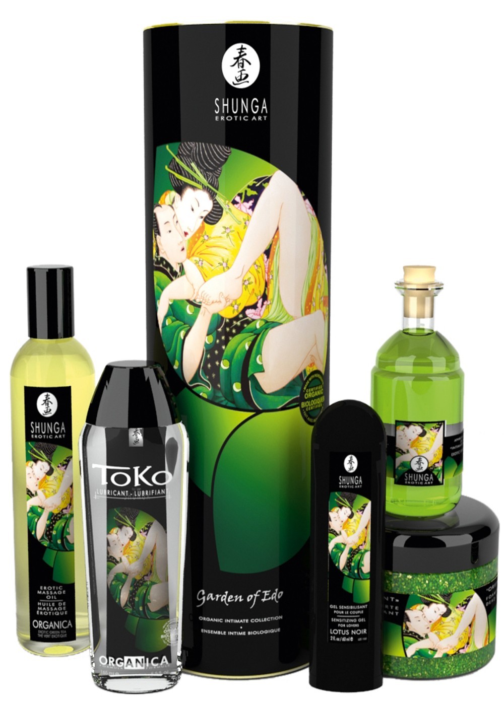 Coffret bio plaisir massage lubrifiant aux sels de mer hydratants et relaxants