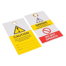 Lockout Tagout Tags -'Caution Lock Out Devices...' - Pack of 10