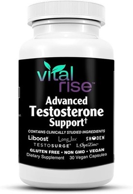 Vital Rise Testosterone Supplement for Men Advanced Testosterone Booster 30 Caps
