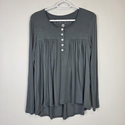 JJ Winks Full Moon Braless Long Sleeve Lounge Wear Top Women's Small Green