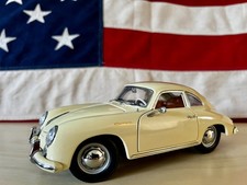 1956 Porsche 356A Coupe Carrera Sunstar Cream Yellow 1 18 1321 'Good Condition 