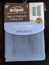 Eclipse Blackout 1 Panel Rod Pocket Curtain 42 In W/84 In L Gray Color