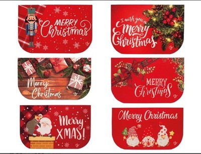 Fußmatte Christmas Home Teppich Weihnachten Oliv 40x70cm Halbmond verschiedene Farben