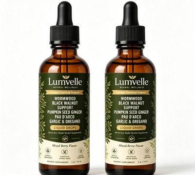 Lumvelle Wild Harvested Wormwood Liquid Drops 60ml Gut Cleanse Digestive Herbal-