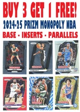 2024-25 Prizm Monopoly Basketball BASE/INSERTS/PARALLELS (BUY 3 GET 1) You Pick