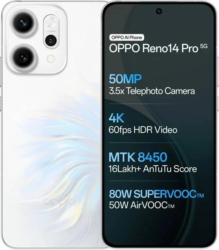 スマートフォン本体 OPPO Reno14 Pro 12G/256G OPPO Reno 14 Pro 5G (White 256GB 12GB RAM) Dimensity 8450