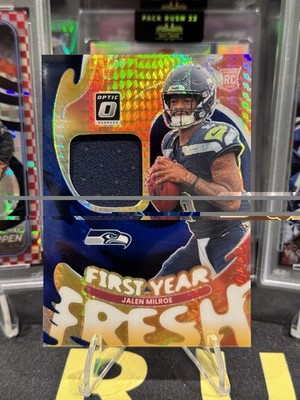 2025 Panini Donruss Optic First Year Patch- Jalen Milroe Prizm RC