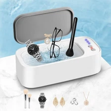 Jewelry Cleaner Machine Ultrasonic Sonic 3 Mode Silver Eyeglass Ring Clean