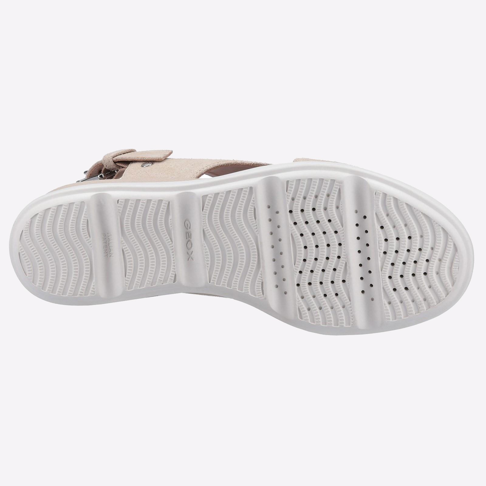Geox Pisa Womens LEATHER Fashion Dress Casual Stylish Sandals Beige image 4