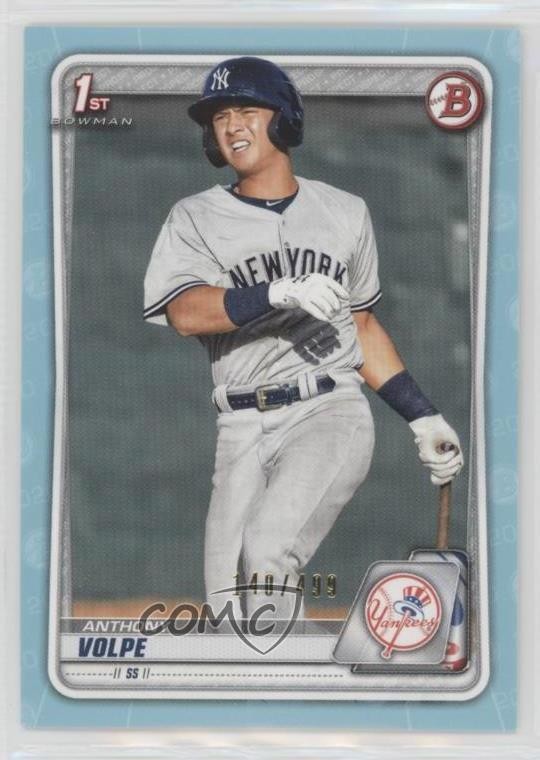 2020 Bowman Prospects Sky Blue 140/499 Anthony Volpe #BP-139 tg7