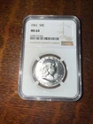 SILVER FRANKLIN HALF MS64 NGC 1961