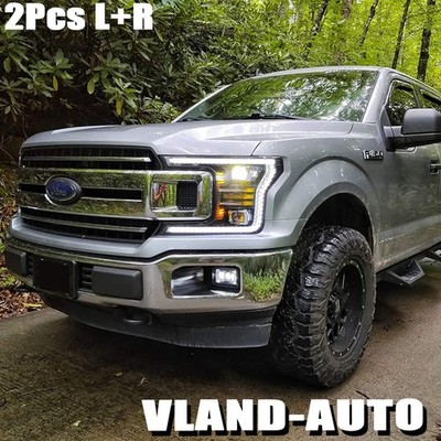 For 2018 2019 2020 Ford F150 XLT XL FULL LED Headlights Projector Assembly BLACK