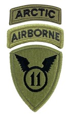 11th Airborne Division OCP Patch with Airborne & Arctic Tabs-Veteran Owned