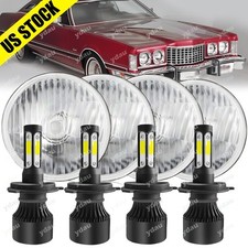 For 1958-1976 Ford Thunderbird 4pcs 5.75 5-34 Black Led Headlights Hi Lo Beam For 1958-1976 Ford Thunderbird 4pcs 5.75 5-34 Black Led Headlights Hi Lo Beam