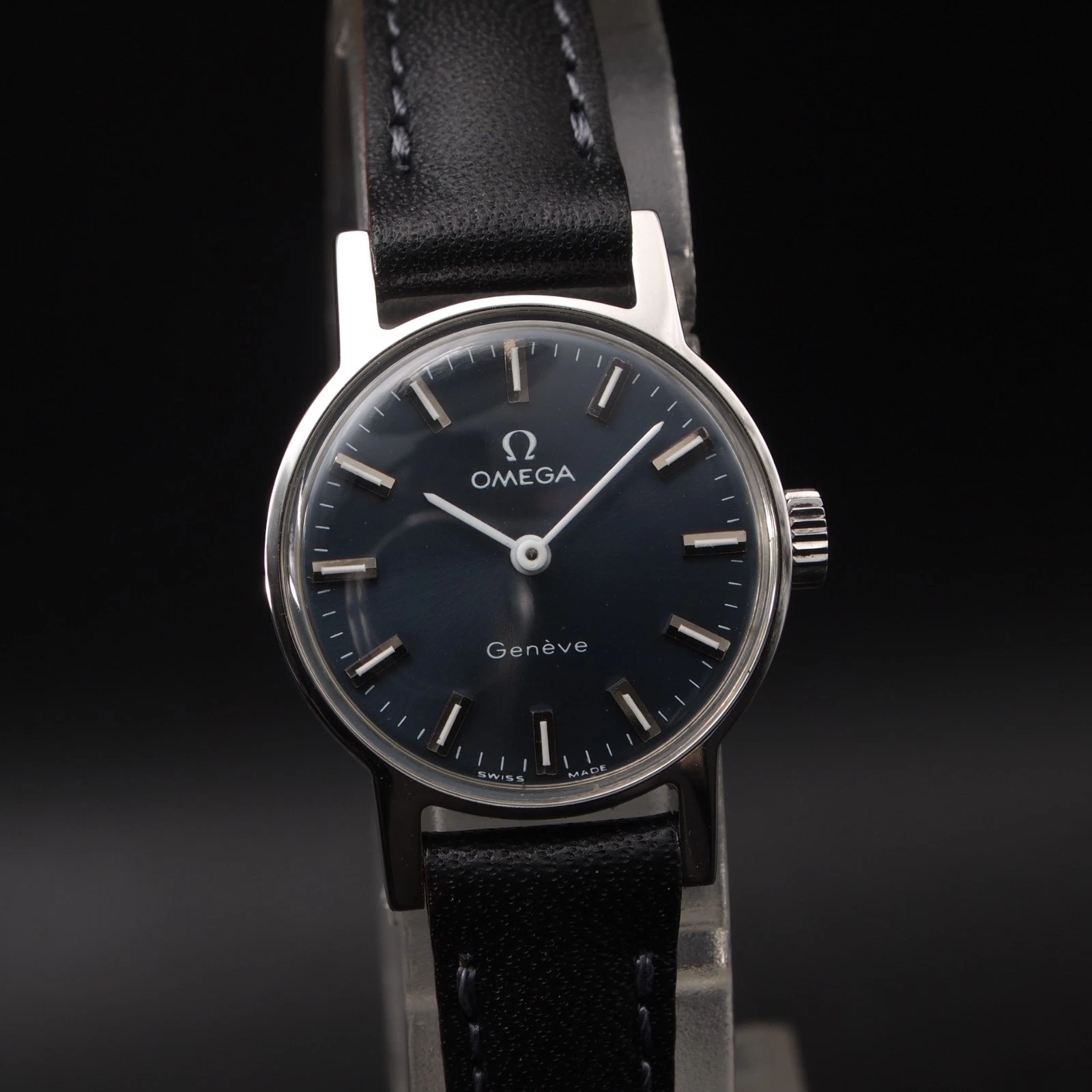 Omega — Vintage 1970 OMEGA Genève Cal.485 Blue Hand-winding Woen's / OH, Serviced