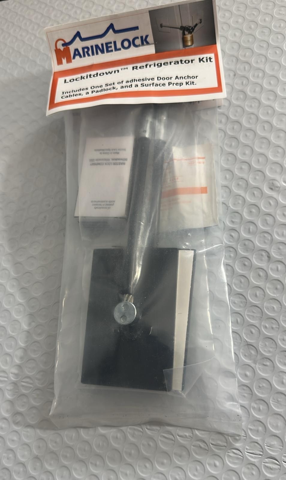Black Refrigerator Door Lock with Padlock