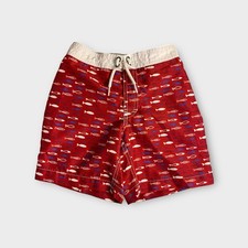 Trunks Surf  Swim Co Fish Allover Red Swim Trunks