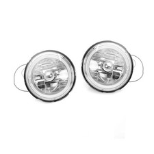 For Headlight Driver Passenger Side Pair Halogen White Led Halo Universal Fitm