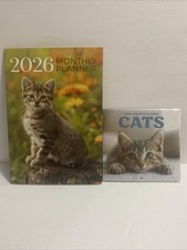 Calendar Cats 5.6x5.5 Monthly Posters 2026 Cat 16 Month  Planner 2026 Set Of 2