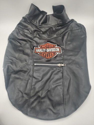 Vintage 2000 Harley Davidson Faux Leather Dog Doggy Vest Or Halloween Costume