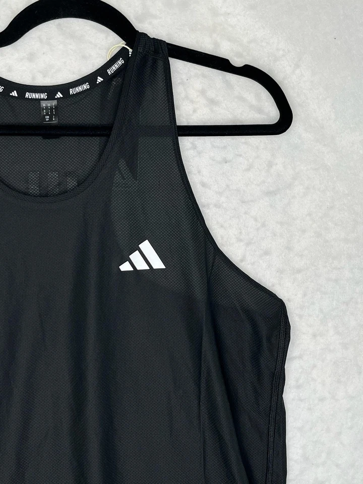 Adidas OTR B Tank Shirt Small Black Reflective Running Top Aeroready New Tags - Image 4 of 4