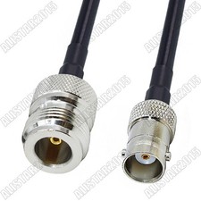 BNC Female Jack to N Type Female Connector Lot RF Pigtail Jumper RG58 Coax Cable