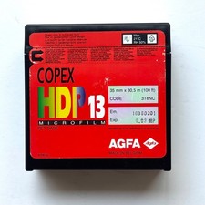 Agfa Copex HDP 13 35mm B W microfilm 100' BULK ROLL FREEZER STORED 
