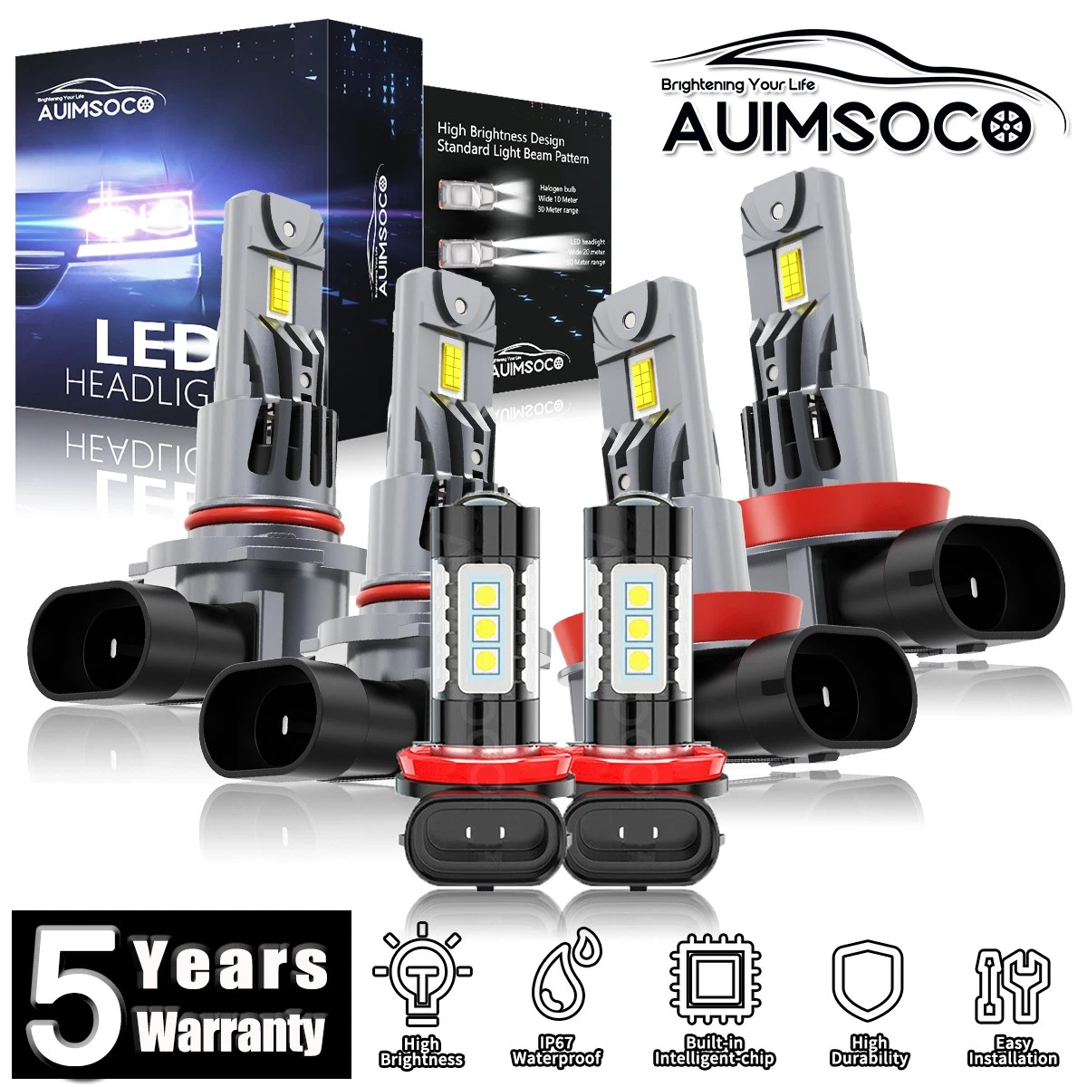 9005 H11 H11 LED Headlight Bulbs Hi&Lo Fog Beam For Jeep Compass 2014-2021 6500K
Opens in a new wind