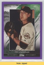 2020 Topps Rip Purple Ripped 4/25 Tim Lincecum #42 READ 06c5