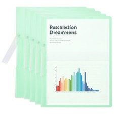 5 Pack 11.8"x9" Clear Report Covers with Swing Clip for Resume, Green