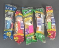  SEALED Pez Dispensers Vintage 1990's 5 Charlie Brown, Snoopy, Lucy, Peppermin