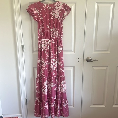 Neu mit Etikett Lovestitch Maxikleid Größe Small rosa und weiß - Bild 7 von 7