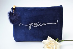 Personalised Make up bag Velvet 