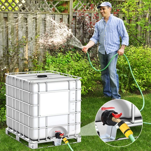 275-330 Gallonen IBC Tote Tank Adapter 2,44" Feingewinde 1/2" Außen NPT × 3/4" GHT - Bild 6 von 8