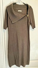 CALVIN KLEIN Women's Petite Sweater Dress Brown Oatmeal SIZE PET SMALL/MED 292