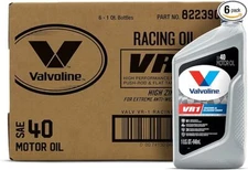 Valvoline VR1 Racing SAE 40 High Performance High Zinc Motor Oil 1 QT, Case of 6