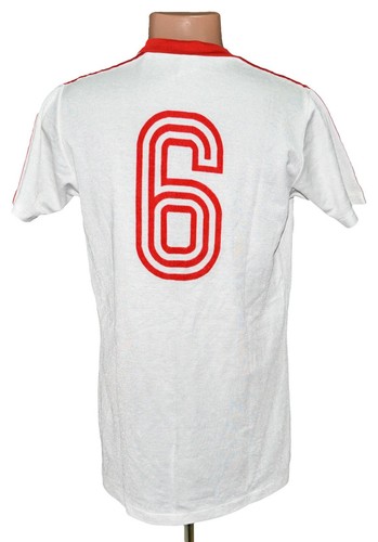 ADIDAS VINTAGE 1980`S WHITE FOOTBALL SHIRT TRIKOT #6 SIZE L ADULT - Bild 1 von 8