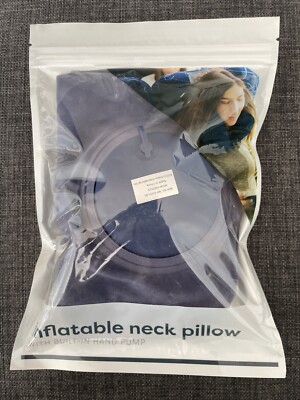 BRAND NEW!! Target Bullseye -Navy- Inflatable Neck Pillow w/ Built