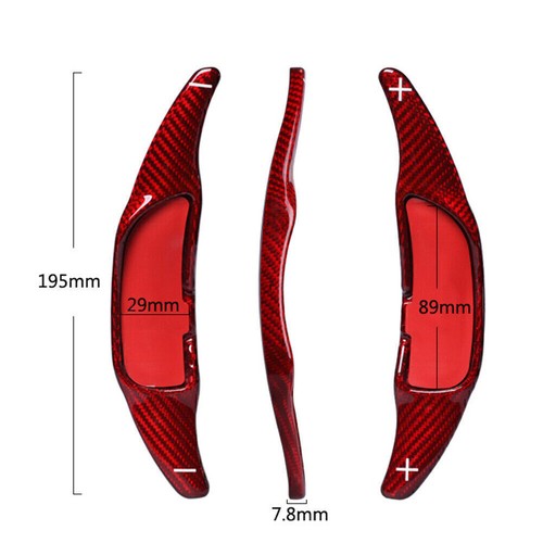 Steering Wheel Paddle Shifter Extension Red For Benz CLA45 CLS63 GLA45 GLC - Picture 8 of 8