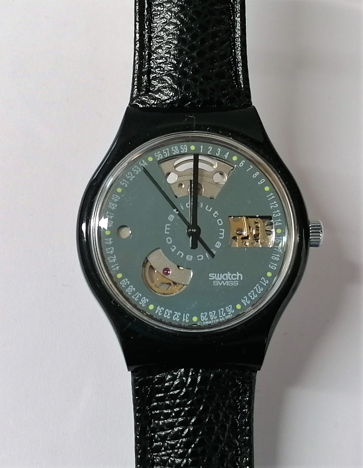 Swatch Automatico 1991 - SAB100V - Black Motion - Var. quadrante azzurro - Nuovo
