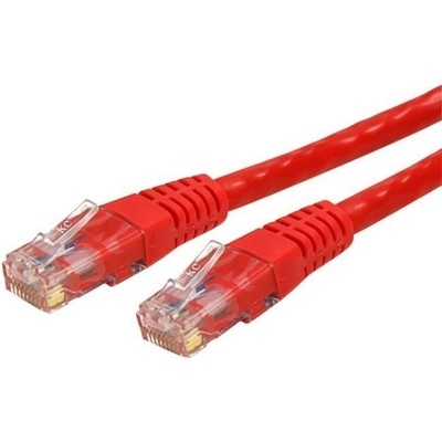 StarTech.com 3ft CAT6 Ethernet Cable - Red Molded Gigabit - 100W PoE UTP 650MHz 