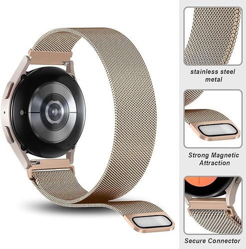 Samsung Galaxy Watch 7 6 4 5 Classic 44 40 mm Milanese Magnetic Band 20mm Strap - Picture 3 of 16