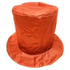 Child Shiny Orange Top Hat FUN HALLOWEEN, COSTUME, NEW YEAR'S, BIRTHDAY, PARTY