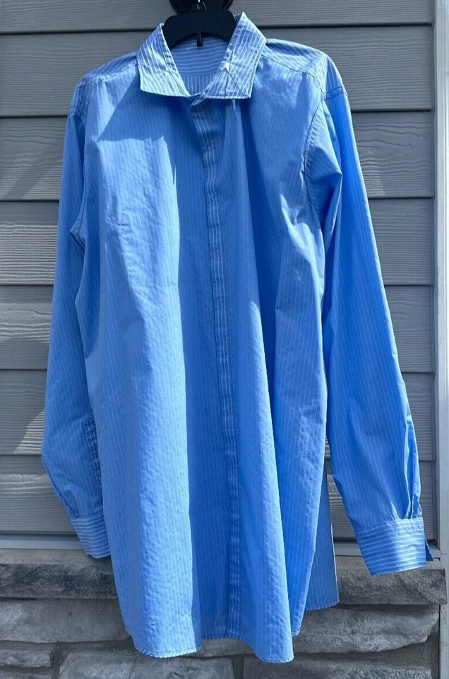 SHAQUILLE O' NEAL OEKO- TEX TALL FIT COOLING STRETCH MEN'S BLUE SHIRT SIZE XL - Image 2 of 4