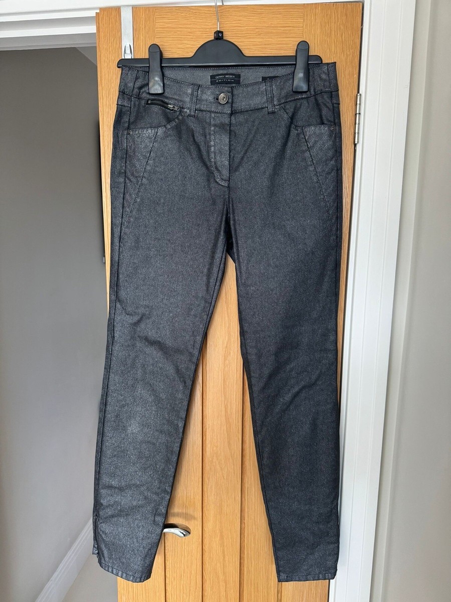 Gerry Weber Black Sparkled Roxane 7/8 length skinny trousers size