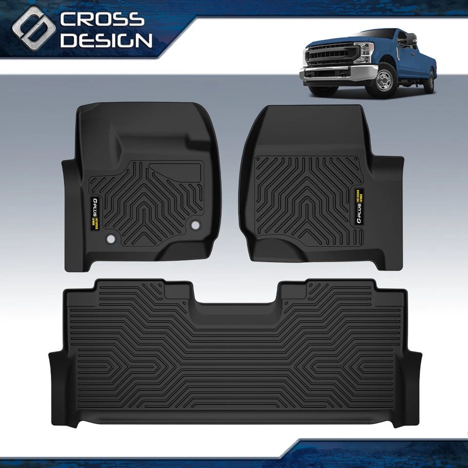 Alfombrillas TPE para todo tipo de clima aptas para Ford F250-F550 Super Duty 2017-2024 doble cabina Foto 2 de 4